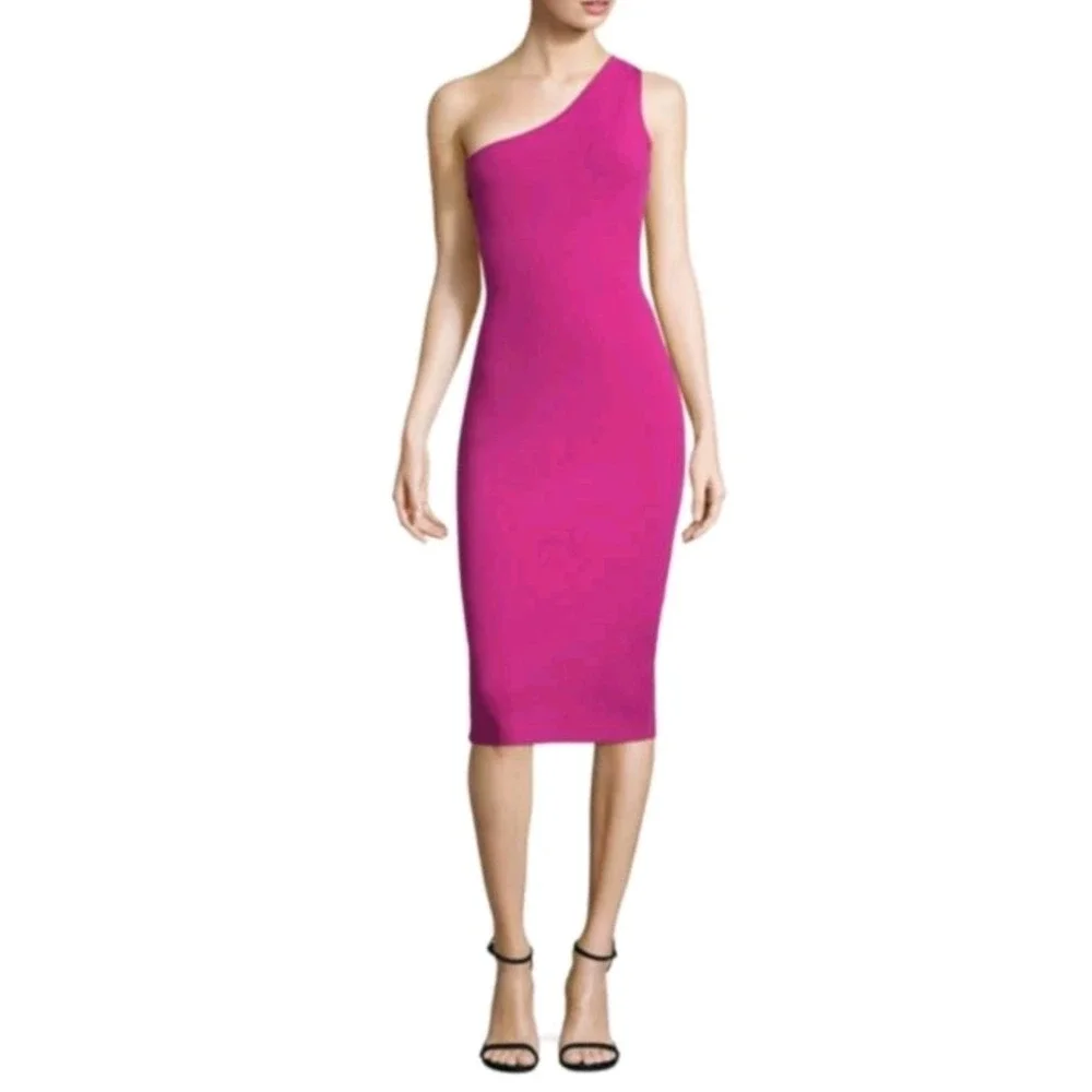 magenta pink bodycon dress KIN PLAIN TISSUE and air Jade Beaded Bandage Maxi Dress
